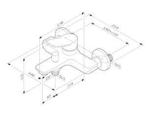 Смеситель  Am Pm X-JOY F85A10033 для ванны и душа